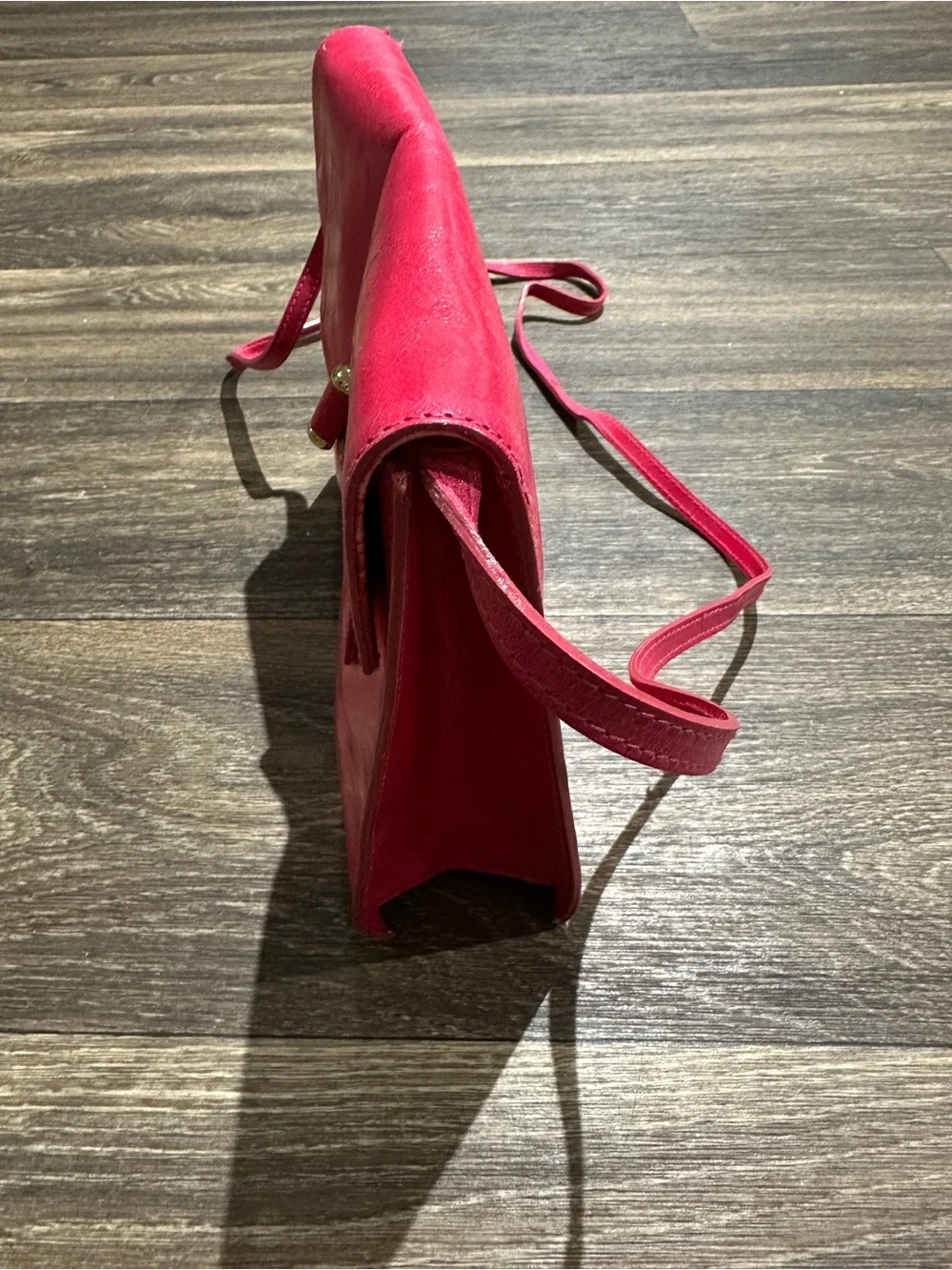Furla Vintage 70s Pink Leather Crossbody Bag